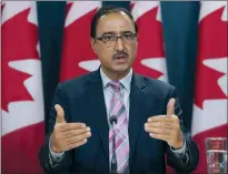  ?? CP FILE PHOTO ?? Natural Resources Minister Amarjeet Sohi has personally met with the leadership of nearly three dozen Indigenous communitie­s since the Federal Court of Appeal struck down federal approval of the Trans Mountain pipeline expansion in August.