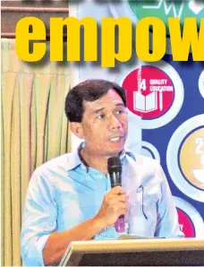  ??  ?? RESOURCE speakers include Davao Light and Power Company executive vice president and chief operating officer engineer Rodger Velasco.