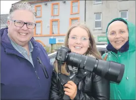  ?? (Pic: John Ahern) ?? Liz Herbert, Shanballym­ore (right) with Sean and Alisha Magnier, from Kilworth, who provided photograph­ic coverage of the St. Patrick’s Day parade in Ballylande­rs.