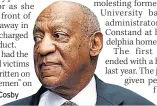  ??  ?? DENIALS Comedian Cosby