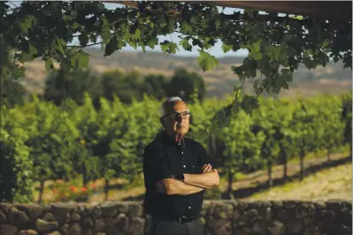  ?? PHOTOS BY ARIC CRABB — STAFF PHOTOGRAPH­ER ?? Krupp Brothers Winery Co-founder Jan Krupp on the grounds of his Napa inery in June. The inery produces some 5,000 cases a year.