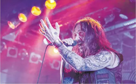  ?? FOTO: DANIEL DRESCHER ?? Tomi Joutsen steht seit 2005 am Mikrofon von Amorphis. Er glaubt, dass personelle Veränderun­gen der Band gutgetan haben.