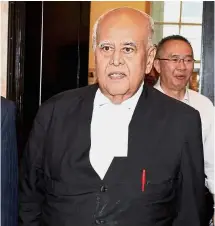  ??  ?? Expert opinion: Sri Ram praised some of those who are believed to be under considerat­ion for the AG’s position.