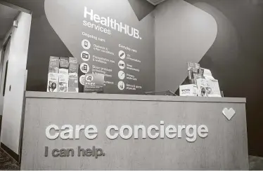 ?? Mark Mulligan / Staff file photo ?? Care at HealthHUBs and MinuteClin­ics would come without co-pays under the new plan, Aetna says.