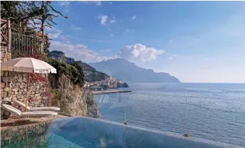  ??  ?? North & south: the Amalfi Coast’s Hotel Santa Caterina (left), and the heavenly Azura (below left), off Mozambique