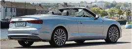  ??  ?? A comfortabl­e drive: The well-proportion­ed Audi A5 Cabriolet