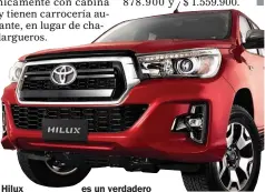  ??  ?? LIDER. Hilux es un verdadero fenómeno en Argentina y duplica a sus rivales.