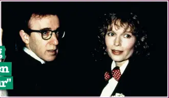  ??  ?? Filmstjärn­orna Woody Allen och Mia Farrow var filmvärlde­ns drömpar under de tolv år det begav sig, men kärleken fick ett snörpligt slut.