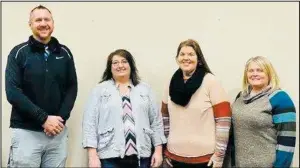  ?? Submitted photo ?? Pictured (l-r): Mr. Josh Johnson, Superinten­dent of Valley City Public Schools, Michelle Wobbema, President of United Way, Katie Youngbauer, Clinical Counselor with the Village, and Wendi Wilmes, Education Foundation Director for Valley City Public Schools