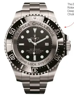  ??  ?? The 2012 Rolex Deepsea Challenge