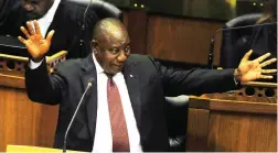  ?? PHANDO JIKELO/AFRICAN NEWS AGENCY (ANA) ?? RESPONSIVE: President Cyril Ramaphosa during his first question-and-answer session as president in Parliament.PICTURE: