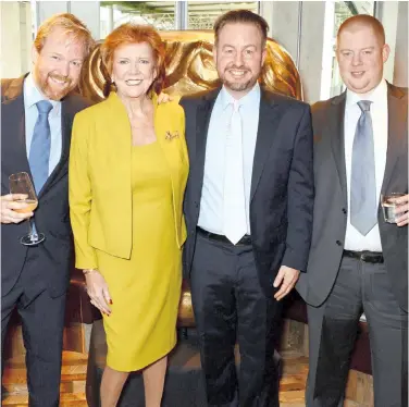  ?? Picture: DAVE BENETT/ GETTY ?? Cilla Black with her three sons Ben, left, Robert, centre, and Jack In London a year before her death