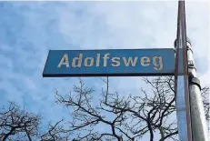  ?? RP-ARCHIVFOTO: JAN ?? Aus Adolfsweg wird Herzog-Adolf-Weg.