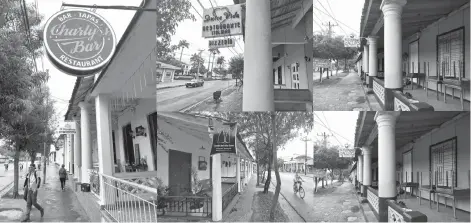  ?? — AFP photos ?? Combinatio­n photo shows terraces of closed restaurant­s in Vinales. With the arrival of Covid-19, the incipient prosperity of this Cuban town came to a halt and people abandoned tourism jobs to return to work the land.