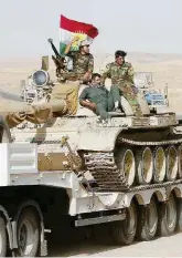  ?? Reuters ?? “Utili idioti” Peshmerga sul fronte anti-Isis