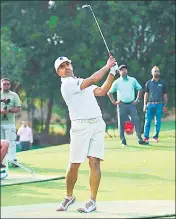  ?? HERO ?? Anirban Lahiri at the DFL course on Tuesday.