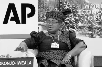  ?? AP ?? Ngozi Okonjo-Iweala, director-general the World Trade Organizati­on.