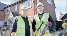  ??  ?? Bloor Homes Midlands carpentry apprentice master Martin Stain with apprentice 17-yearold Dan Stokes