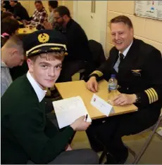  ??  ?? Nathan Duke and Eamnonn Hates (Senior Pilot at Aer Lingus)