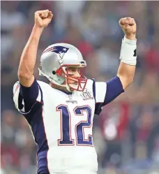  ?? MARK J. REBILAS, USA TODAY SPORTS ?? Quarterbac­k Tom Brady has led the Patriots to seven Super Bowls, winning five, and is a two-time NFL MVP.