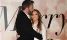  ?? Macon/AFP/Getty Images ?? Jennifer Lopez and Ben Affleck in Los Angeles in February 2022. Photograph: Valérie