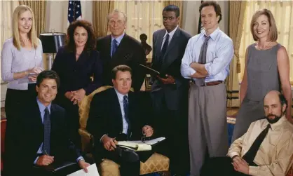  ?? Photograph: Channel 4 publicity ?? The West Wing reunion was filmed at the Orpheum Theater in Los Angeles in October, with Covid protocols in place.