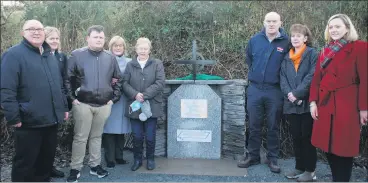  ?? (Photo: Katie Glavin) ?? Family of the late David Tobin pictured at the memorial which was unveiled on Sunday.