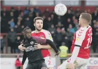  ??  ?? Mo Eisa failed to convert an early penalty at Fleetwood.