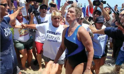  ?? Photograph: Andrew Innerarity/Reuters ?? ‘Watching Diana Nyad recount her record-breaking 111-mile swim from Cuba to Florida was like listening to a one-woman version of the Iliad.’