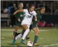  ?? NEWS-HERALD FILE ?? Lake Catholic’s Kati Druzina is shown during a Division II state semifinal win over Mansfield Madison last season.