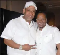  ??  ?? Terrance Stewart with DJ Shorty Smooth of Chicago