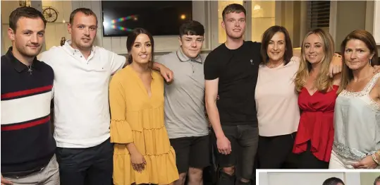  ??  ?? Bobby’s family (from left): Gary Messett, Bobby Messett, Demi-Leigh Messett, Alex Armstrong, Andrew Woodcock, Jackie Messett, Cadhla Crimmins and Natalie Armstrong.