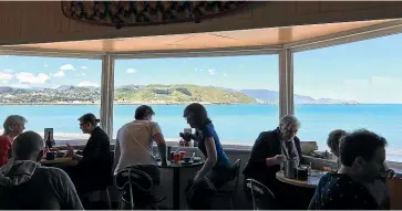  ??  ?? Brunch with a view at Maranui Cafe in Lyall Bay.