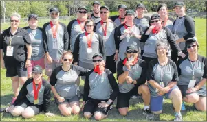  ?? 46#.*55&% 1)050 ?? Team P.E.I. had a strong showing in bocce at the recent 2017 New Brunswick Provincial Special Olympics Games in Moncton. P.E.I. team members are, front row, from left: Erin Pippy, Selena Hardy (mission staff), Michael Morris, Tommy Ling, Lynda...