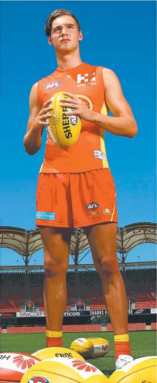  ?? Picture: ADAM HEAD ?? Youngster Jack Scrimshaw has a chance to gain valuable AFL experience for the Suns in their match against the Western Bulldogs.