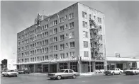  ?? Associated Press ?? ■ This undated file photo shows The Naylor Hotel, at Concho Avenue and Chadbourne Street in San Angelo, Texas, which became the Town House in the mid-1950s. It began as a glorious two-story hotel in 1881, owned by the son of Carl Nimitz, who owned the Nimitz Hotel in Fredericks­burg. The hotel was obliterate­d by fire in 1883 in a murder cover-up, according to StandardTi­mes archives. The cook killed his kitchen helper and set a fire to cover up the deed. That was the first tragedy in a long line at the location.