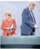  ?? FOTO: DPA ?? Kanzlerin Angela Merkel und Innenminis­ter Horst Seehofer haben sich in den vergangene­n Monaten häufig gestritten.