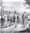  ?? A S S O C I AT E D S O R S E N N E WS L I MI T E D ?? Explorer Jacques Cartier meets with the people of Hochelaga in 1535 in what’s now Montreal.