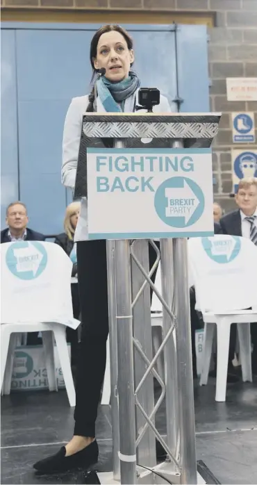  ??  ?? Annunziata Rees-mogg speaks at the campaign launch of the Brexit Party