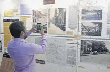  ?? HT FILE ?? A visitor is seen clicking a picture at the Partition Museum in Amritsar.