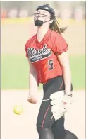  ?? Krista Benson / For Hearst Connecticu­t Media ?? Masuk pitcher Sam Schiebe is one half of the Panthers’ dynamic pitching tandem.She and Madison Procyk have combined to shut out 16 of Masuk’s 19 opponents.