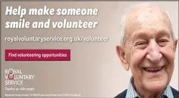  ??  ?? The charity is looking for volunteers to help particular­ly with 50-65 year olds