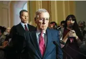  ?? J. Scott Applewhite / Associated Press ?? Senate Majority Leader Mitch McConnell says part of Congress’ problem getting things done is there is too much drama at the White House.