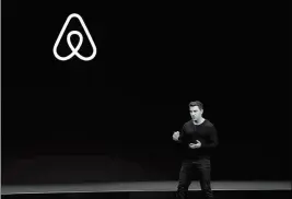  ?? ASSOCIATED PRESS ?? IN THIS FEB. 22, 2018, FILE PHOTO Airbnb co-founder and CEO Brian Chesky speaks during an event in San Francisco.