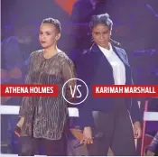  ??  ?? ATHENA HOLMES VS KARIMAH MARSHALL