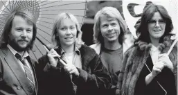  ?? TSUGUFUMI MATSUMOTO/AP ?? ABBA members Benny Andersson, from left, Agnetha Faltskog, Bjorn Ulvaeus and Anni-Frid Lyngstad appear in Tokyo in 1980.