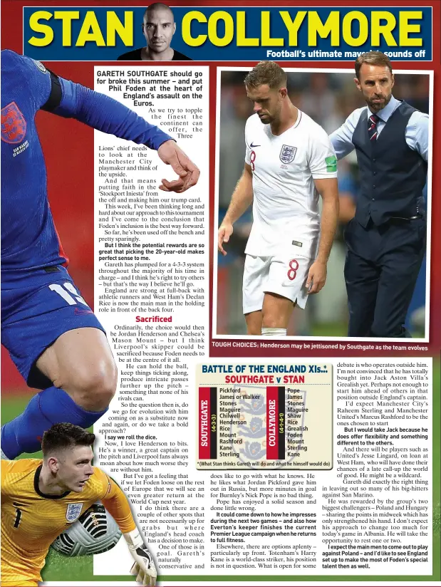  ??  ?? TOUGH CHOICES: Henderson may be jettisoned by Southgate as the
team evolves