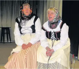  ??  ?? Pictured, from left to right, are Elaine Bonsal and Tracey Hastie who star in Two Sisters.