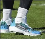  ??  ?? NFL PLAYERS put their feet into action with the league’s “My Cause My Cleats” initiative. Each player had the opportunit­y to auction off his cleats to raise money for a cause of choice.