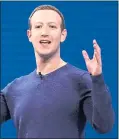  ?? JUSTIN SULLIVAN — GETTY IMAGES ?? Facebook CEO Mark Zuckerberg remains the richest of the Bay Area billionair­es as the group reaches 73.